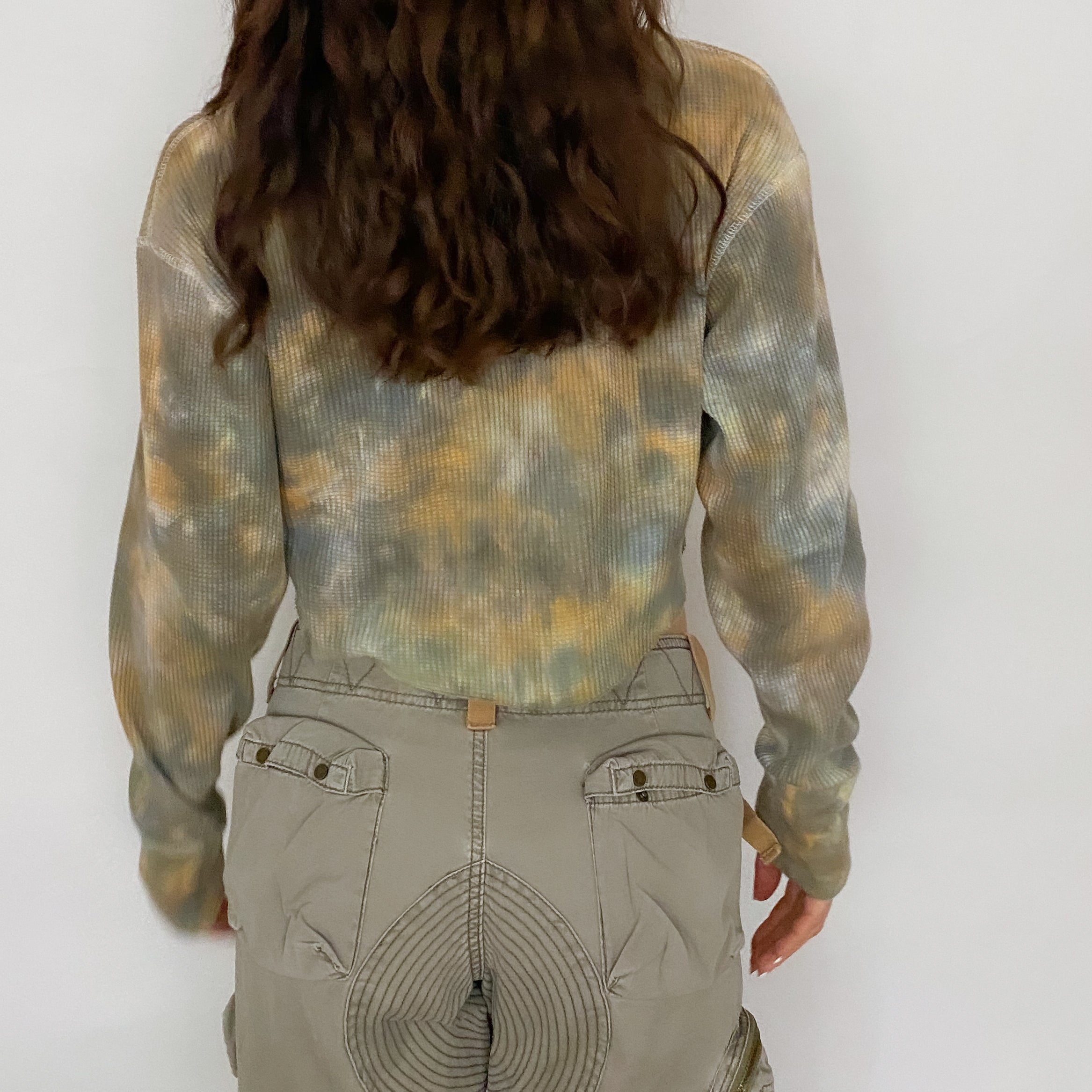 Cropped Tie Dye Thermal