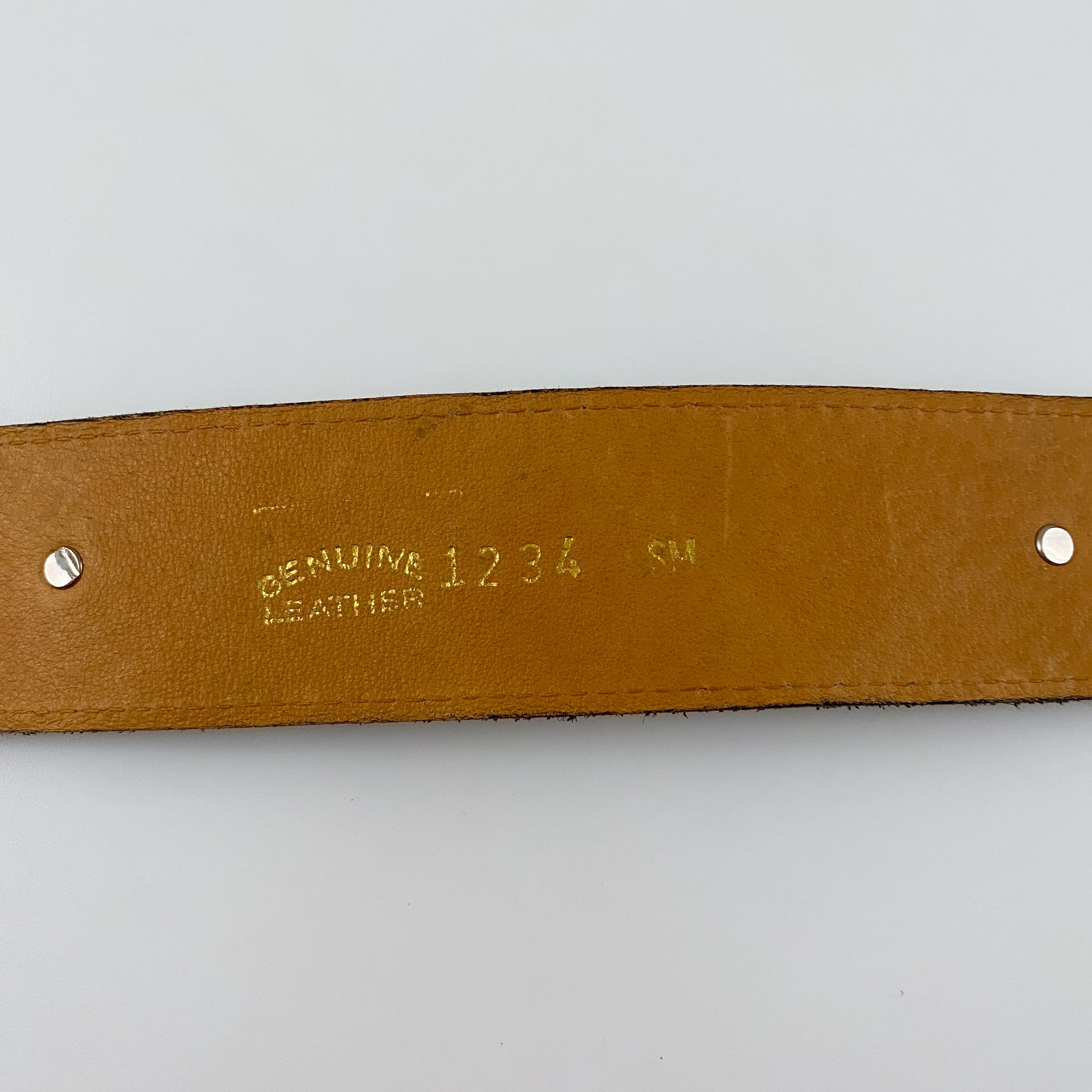 Vintage Leather Concho Belt - XS
