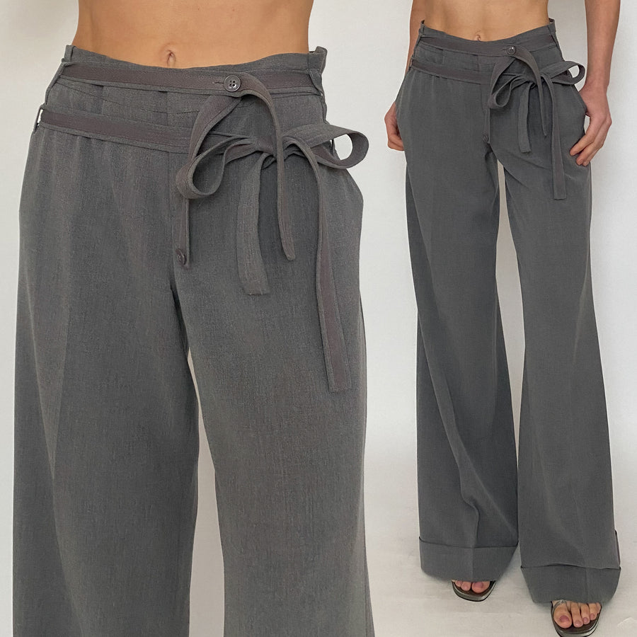high rise wide leg trousers - size 6