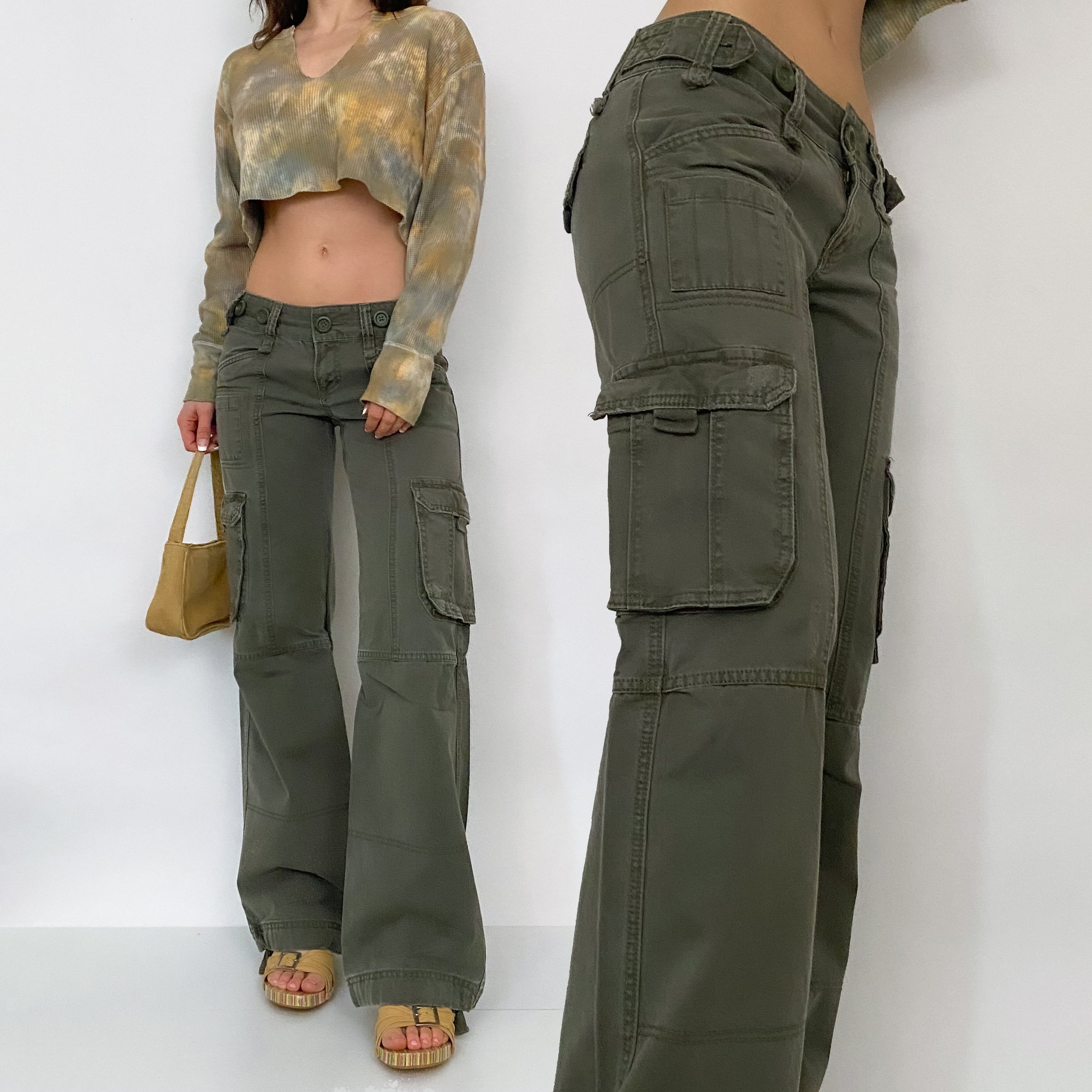 Y2K Olive Cargos