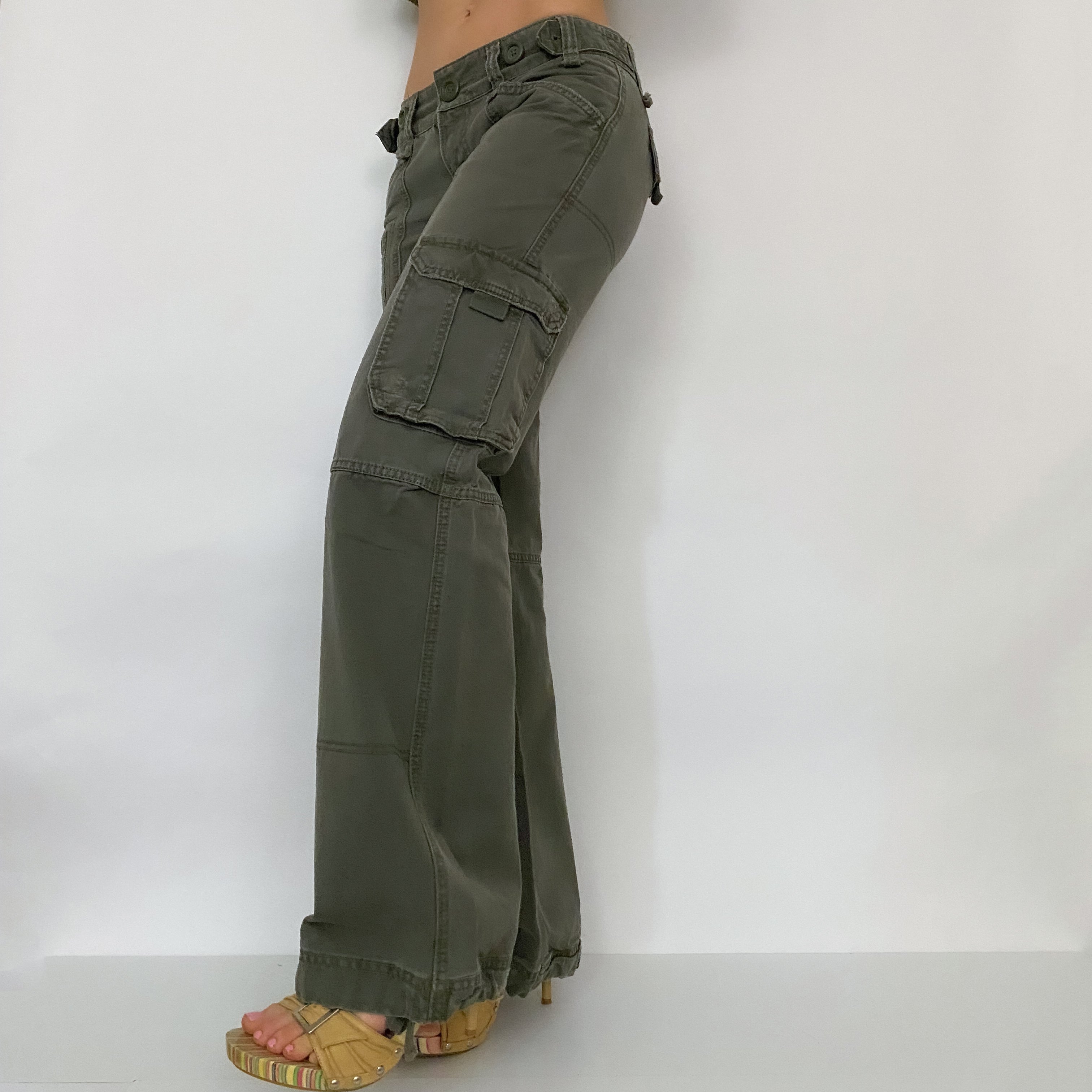 Y2K Olive Cargos