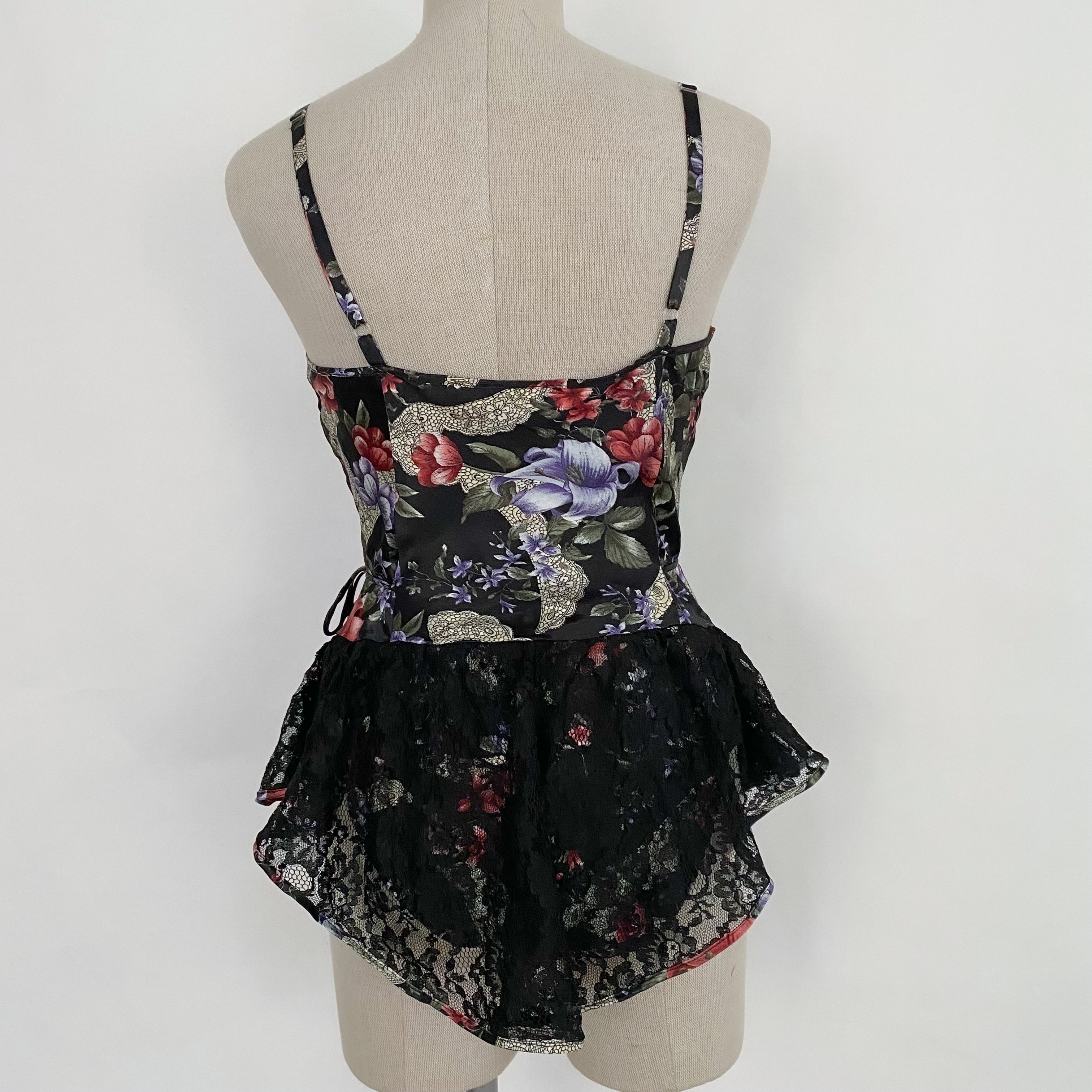 VS Satin Floral Teddy - Medium