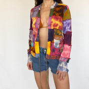 funky tie dye patchwork - s/m