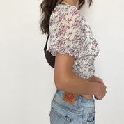 floral crop top - size 6