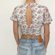 floral crop top - size 6