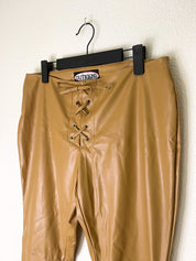 Deadstock Tan 2 Piece Faux Leather Y2K Set