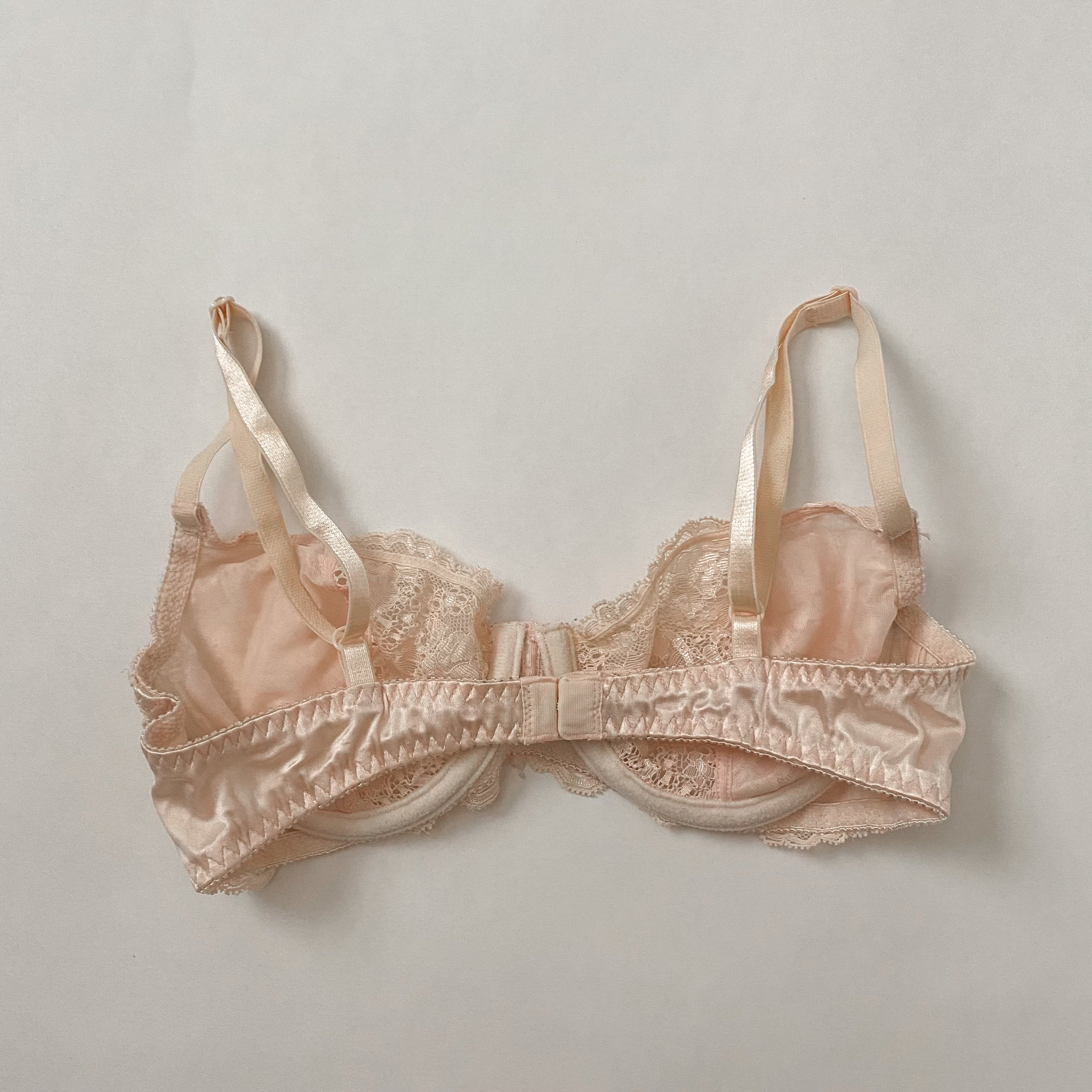 vintage victorias secret nude lace bra - 36b