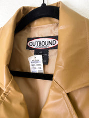 Deadstock Tan 2 Piece Faux Leather Y2K Set