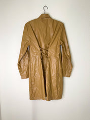 Deadstock Tan 2 Piece Faux Leather Y2K Set
