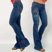 Floral Embroidered Jeans - 00