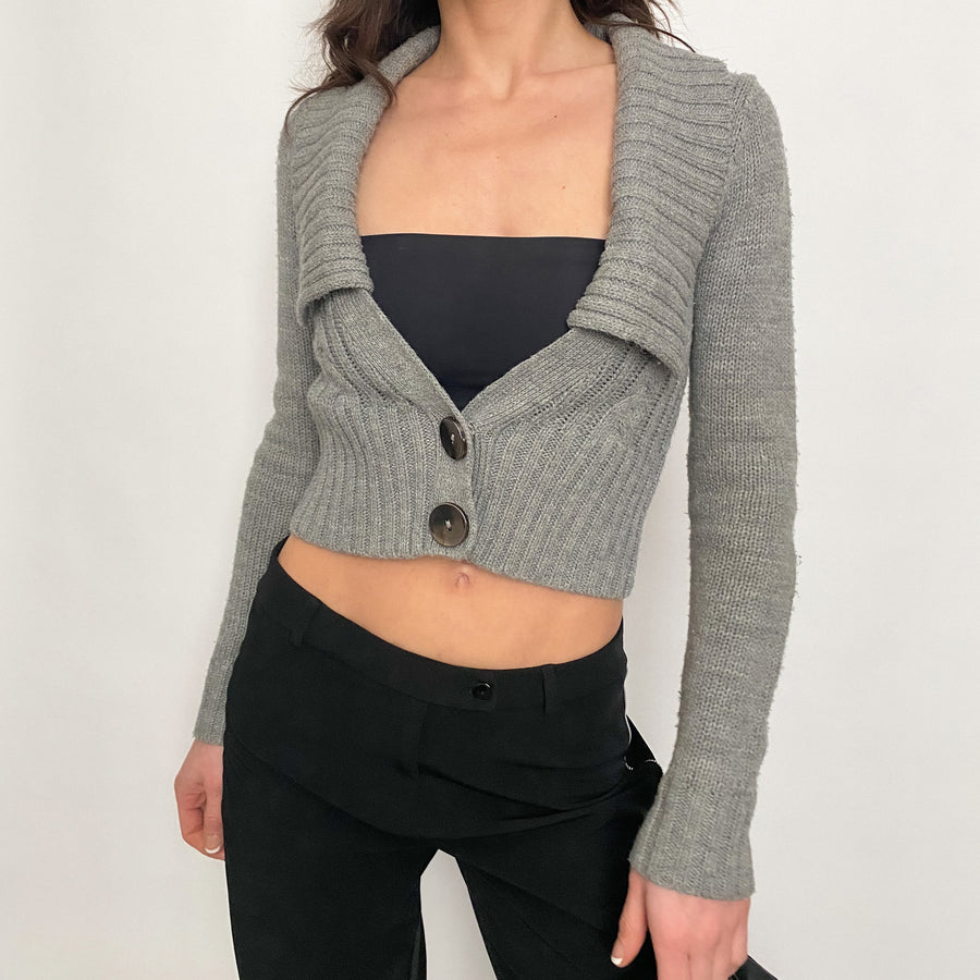 cropped cardigan sweater - small