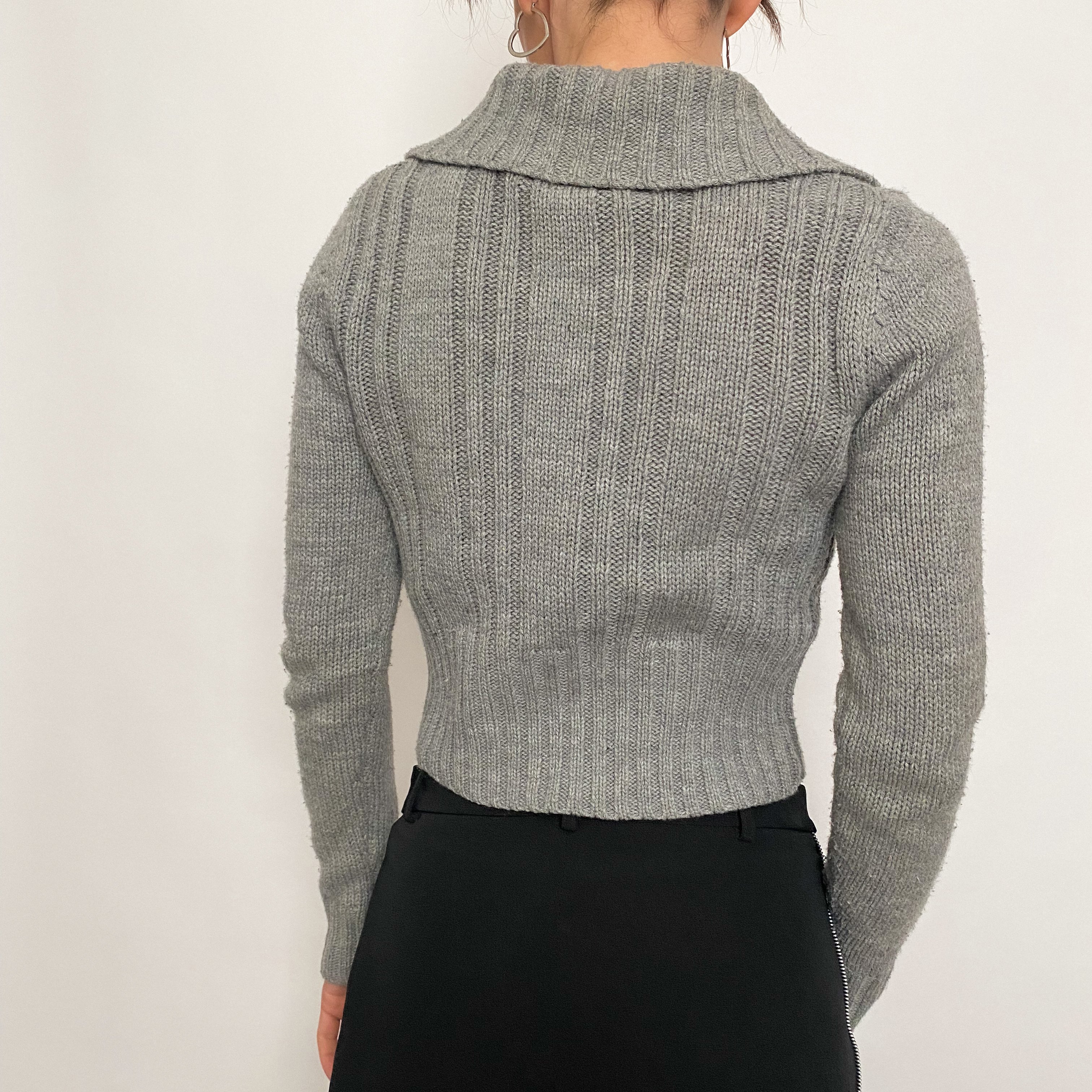 cropped cardigan sweater - small