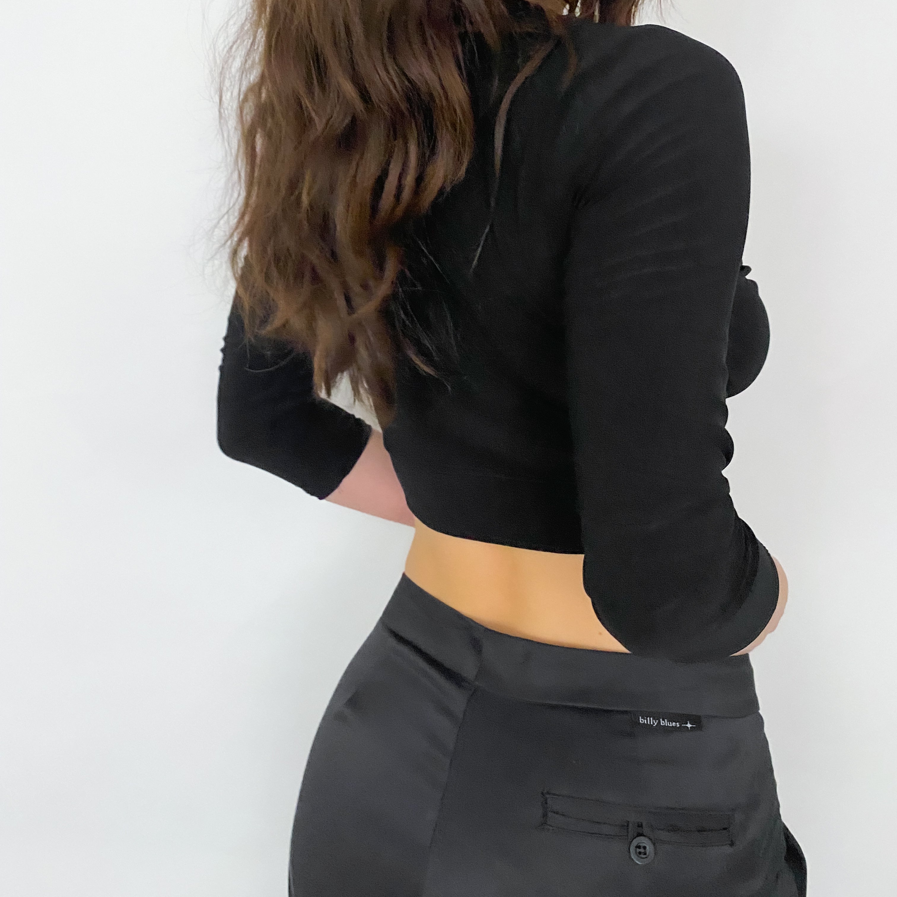 Y2K Cropped Jersey Knit Cardigan