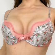 Floral Satin Bra 34C