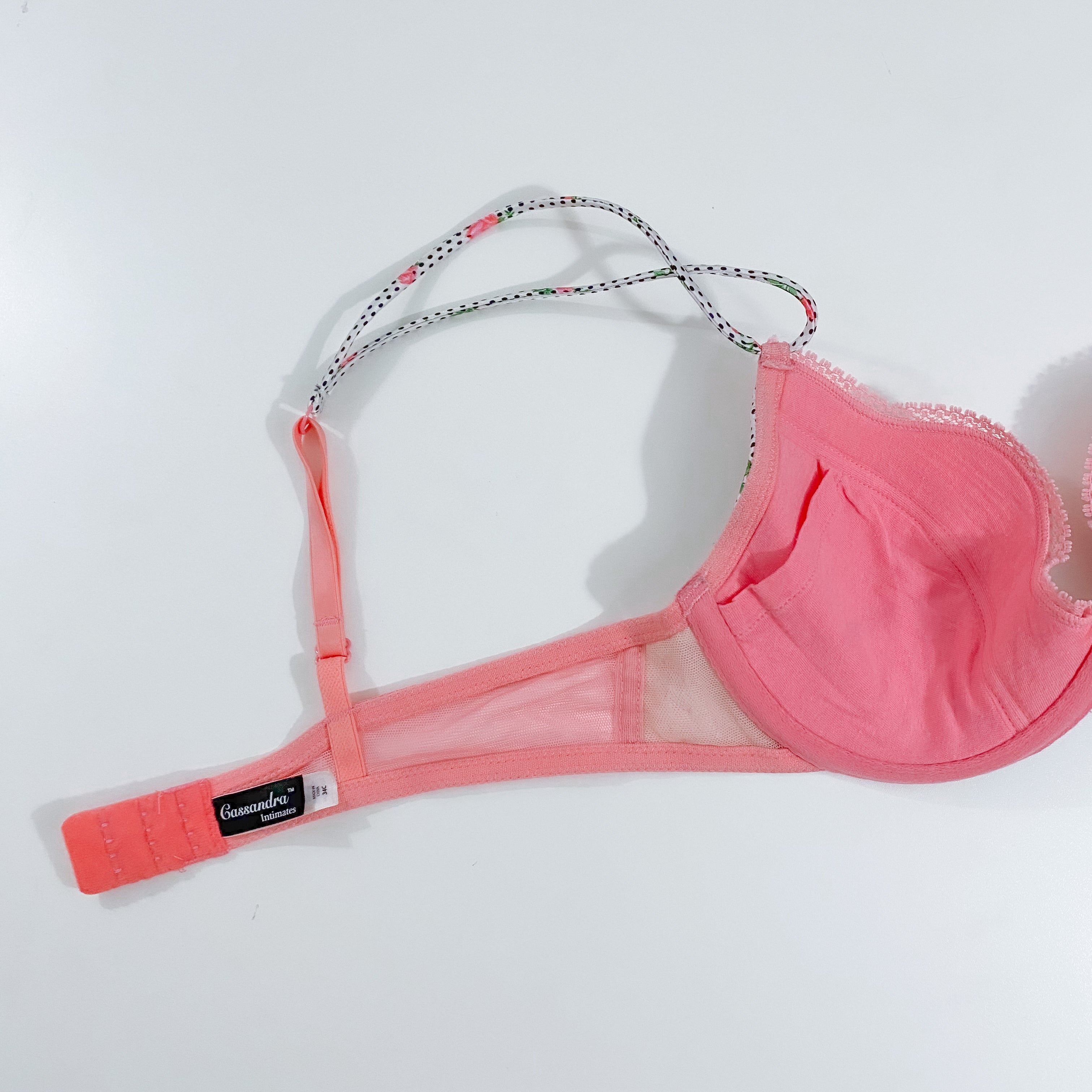 Floral Satin Bra 34C