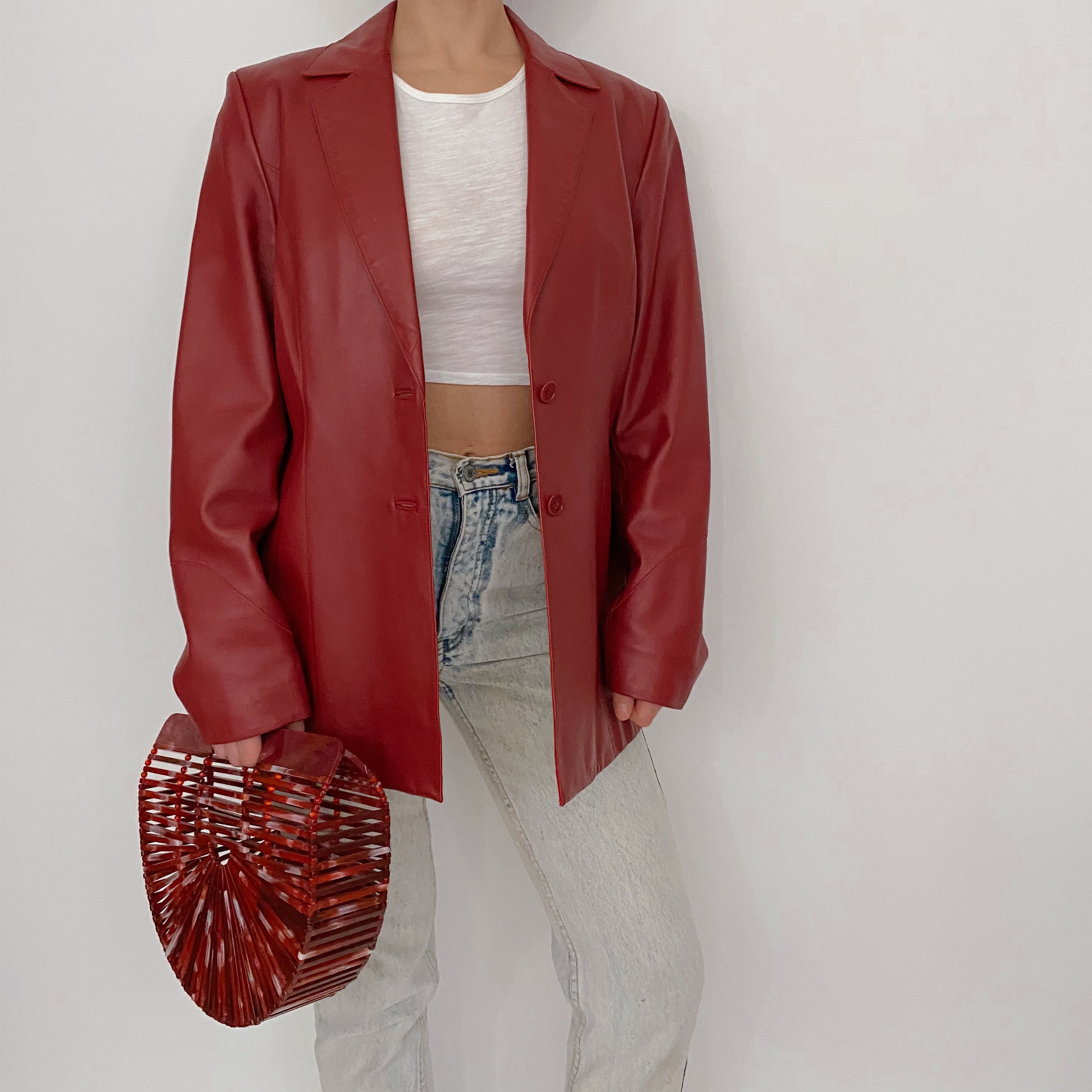 red acrylic ark bag