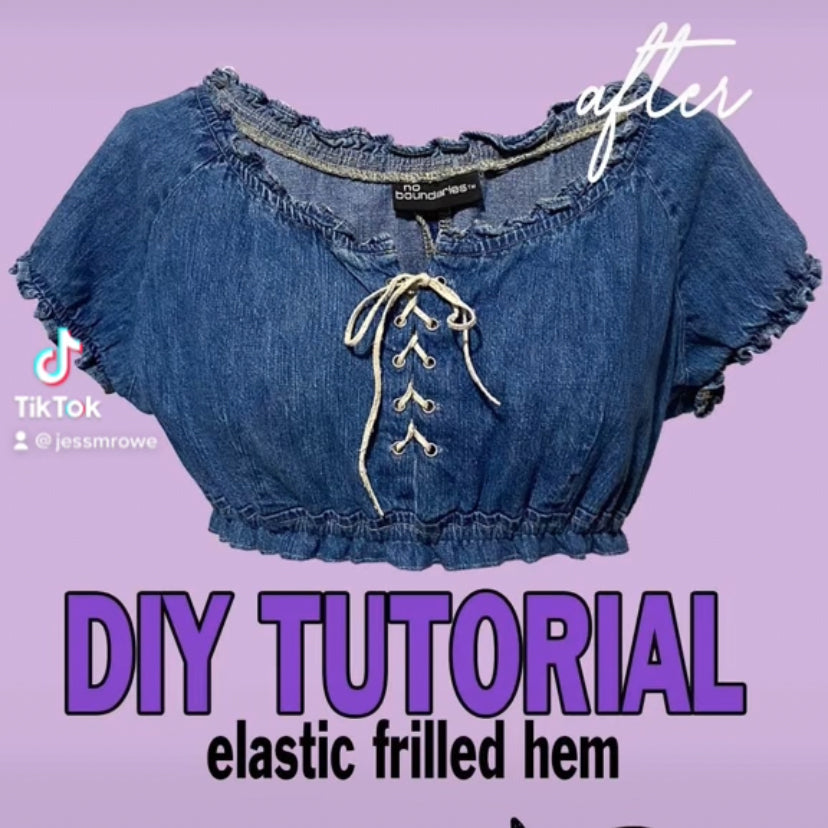 Reworked Chambray Crop - Medium