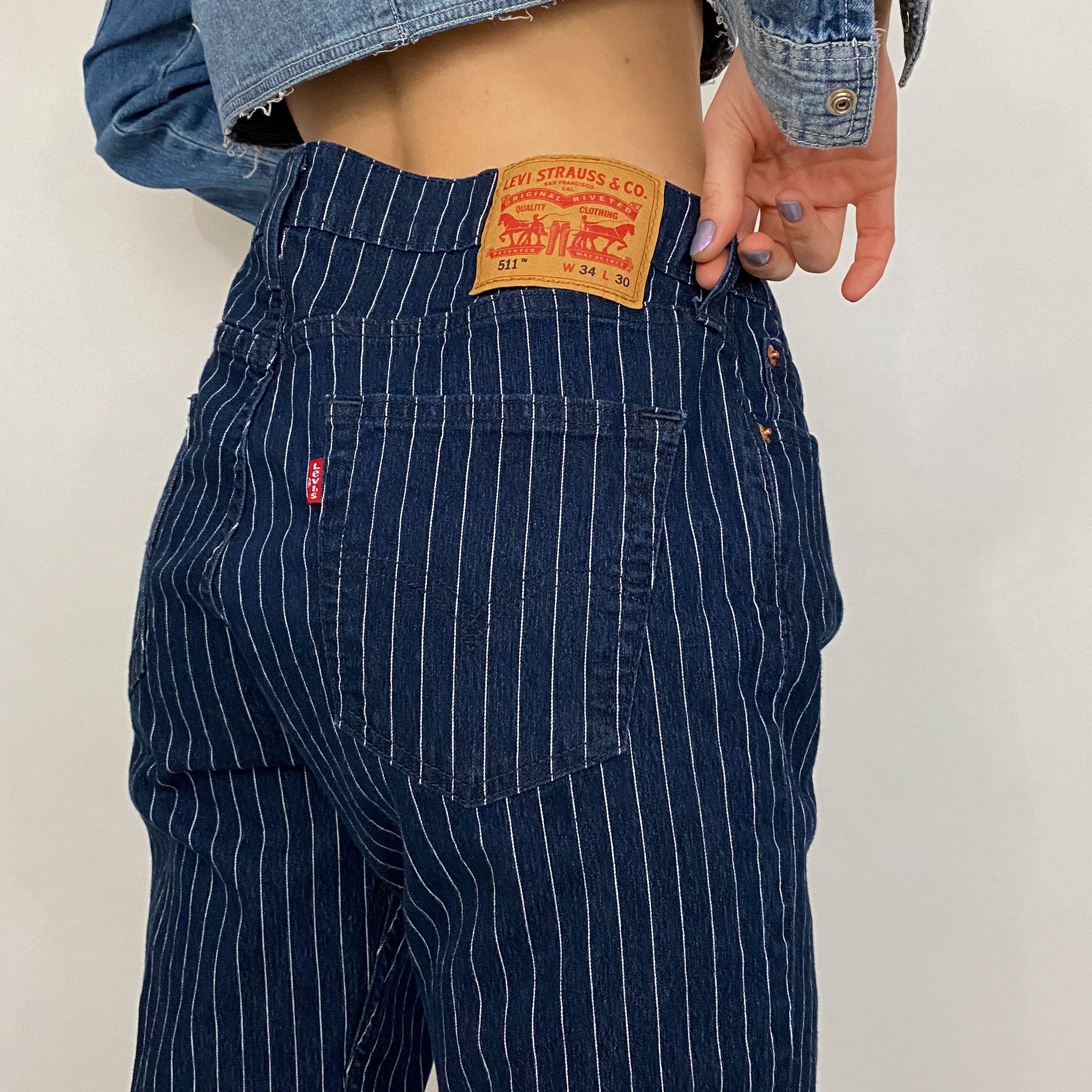 striped 511 high rise levi's - size 34