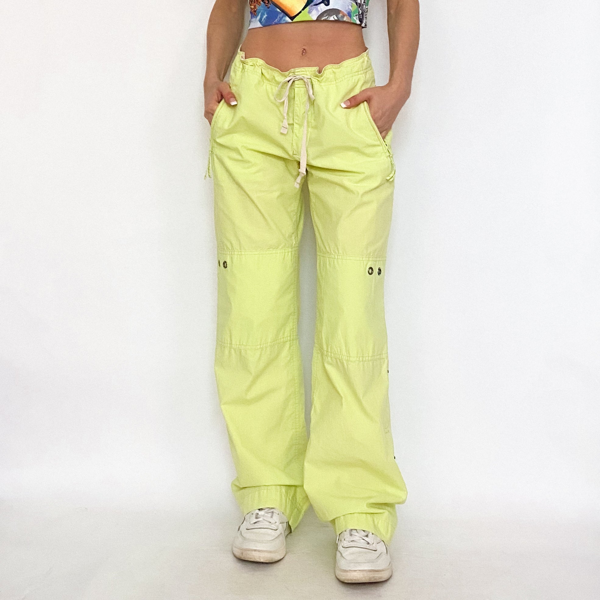 Y2K Neon Yellow Cargos by The Gap