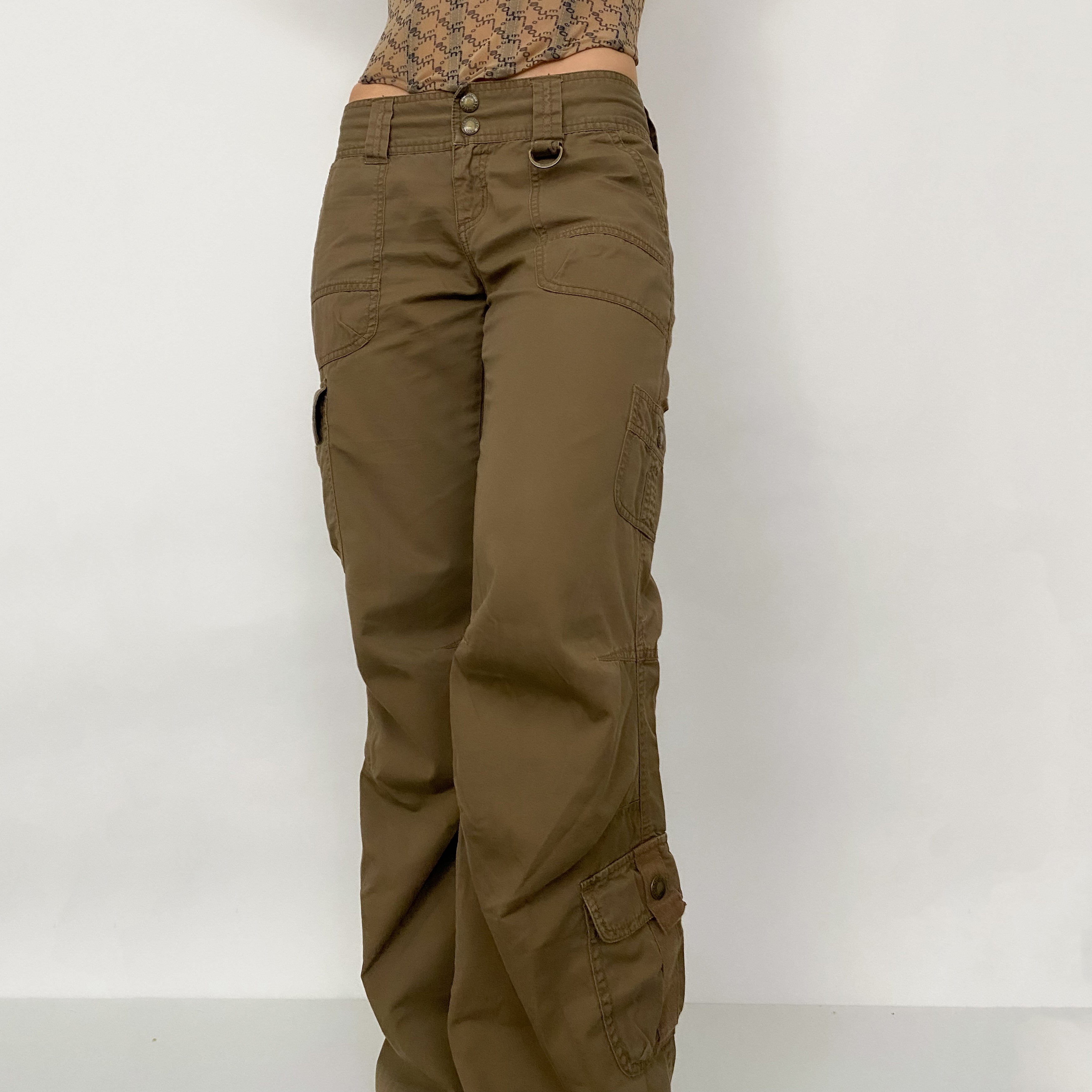 Y2K Brown Low Rise Cargos