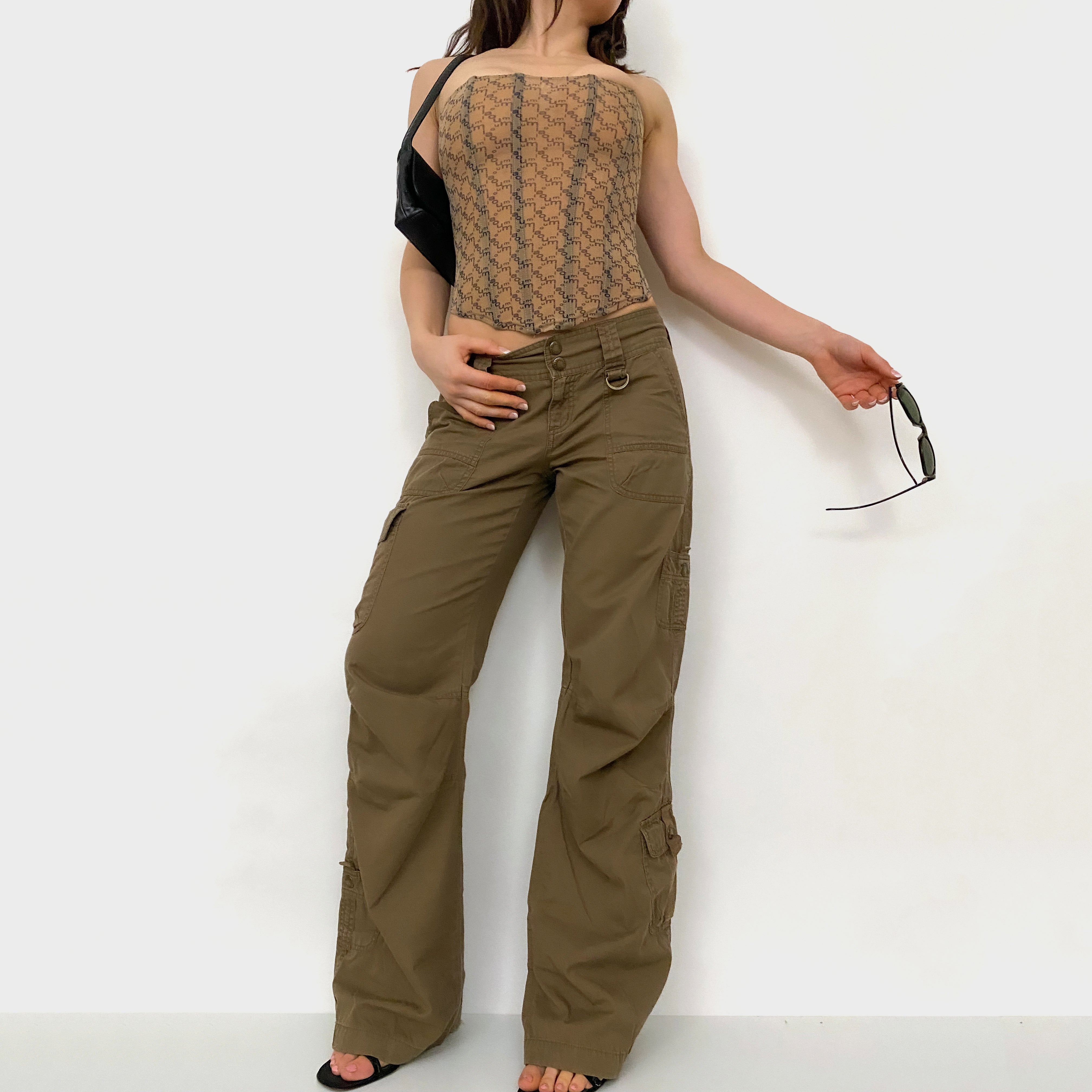 Y2K Brown Low Rise Cargos