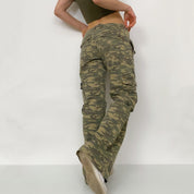 Y2K Drawstring Camo Cargos