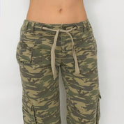 Y2K Drawstring Camo Cargos