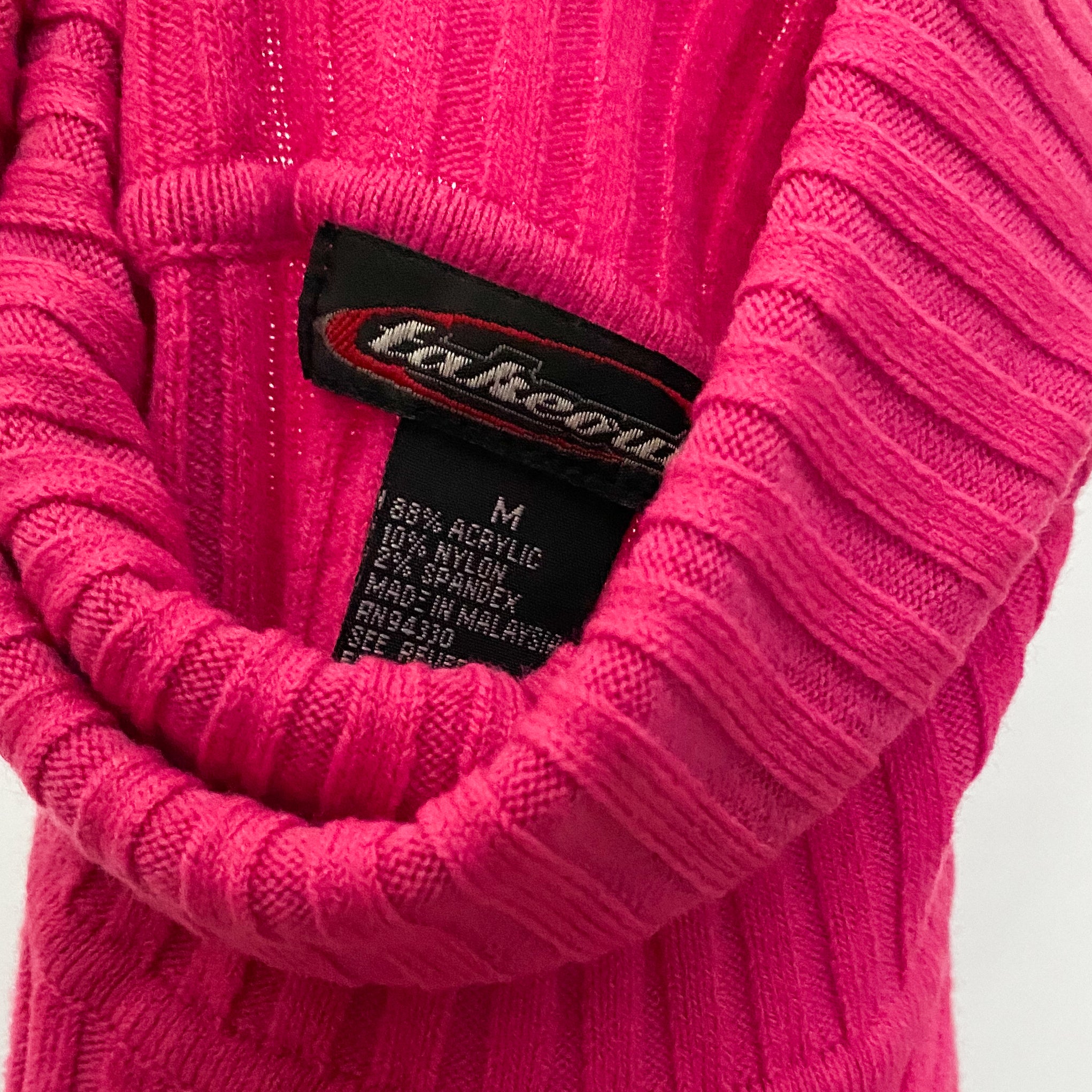 y2k hot pink turtleneck - medium
