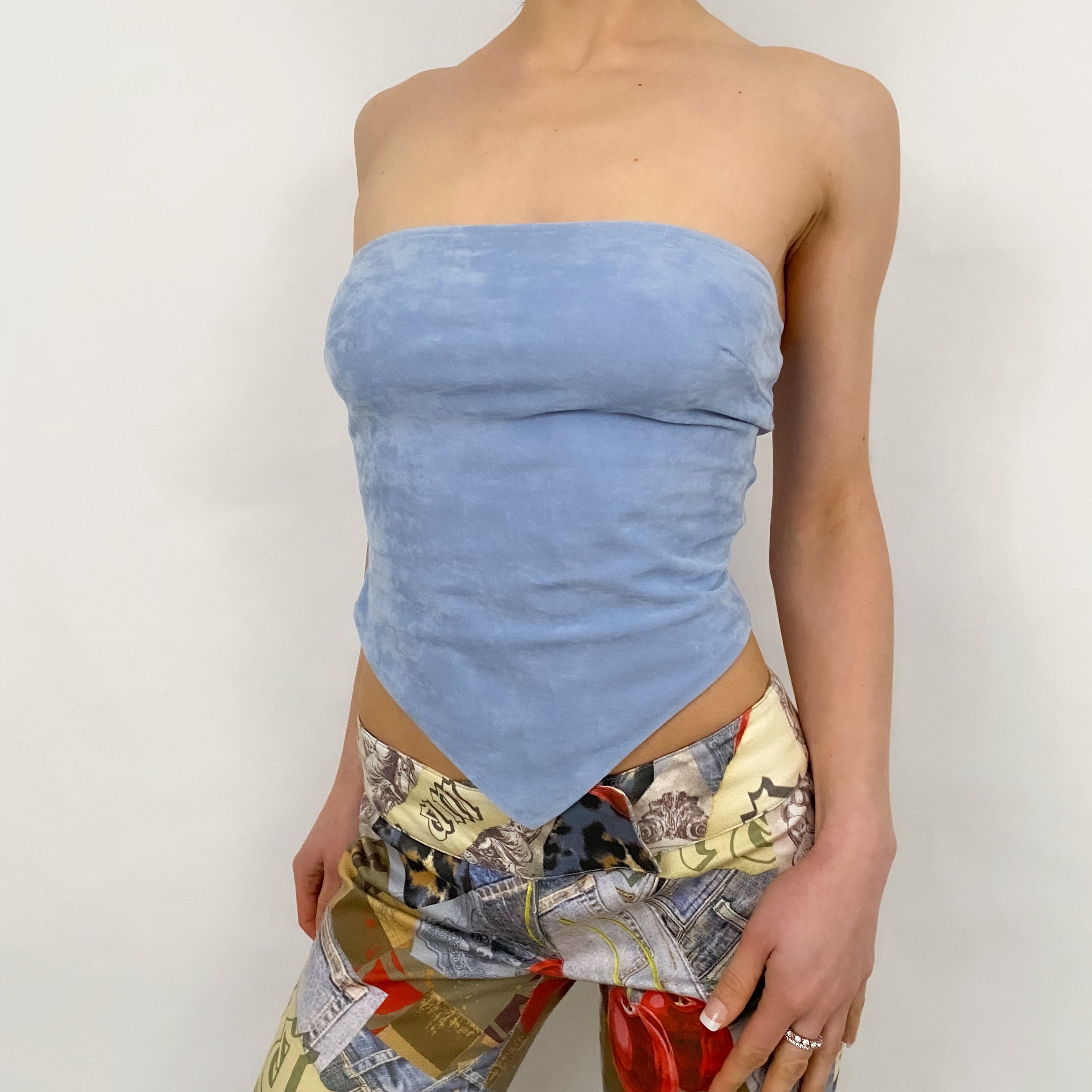 Bebe Faux Suede Tube Top - Small