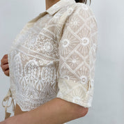 Vintage Sequin Embroidered Top - 38/M