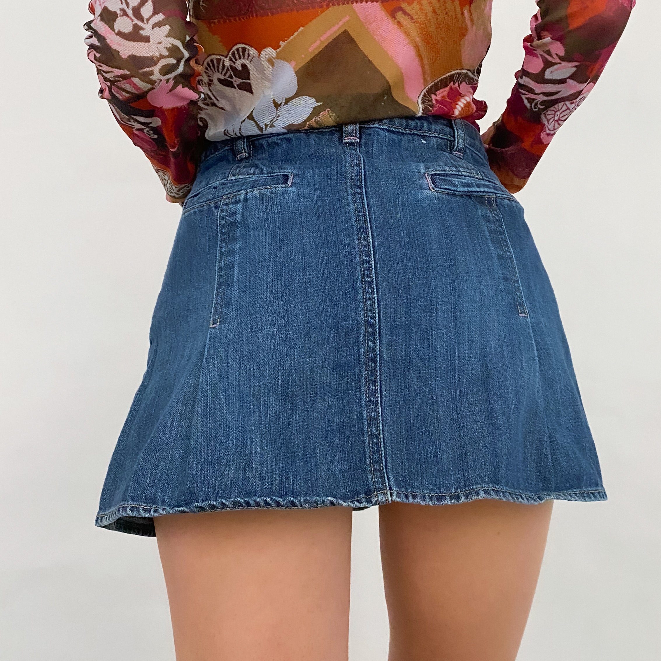 Denim Mini Skort - Small