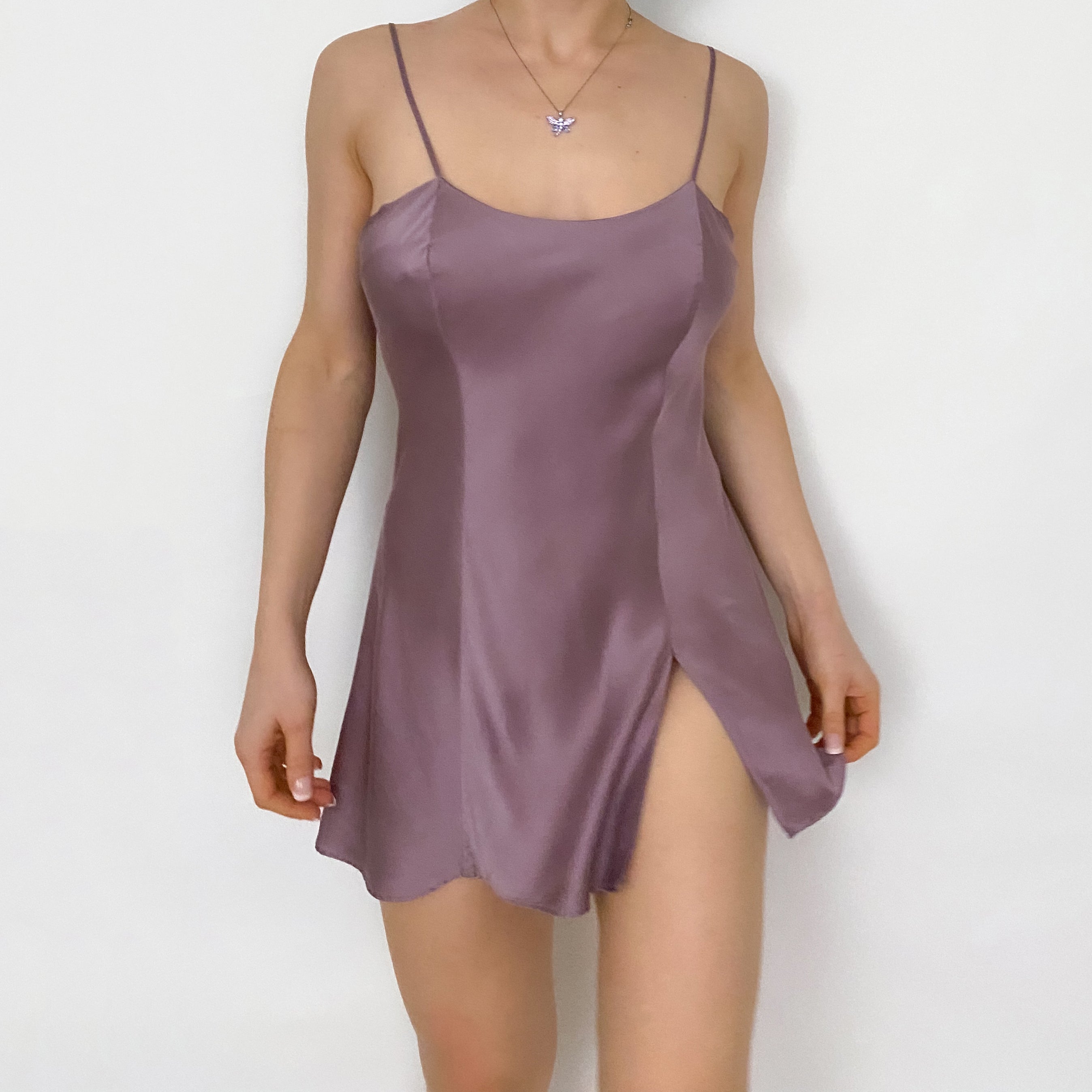 90's Silk Mini Slip Dress