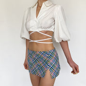 plaid micro mini skirt - extra small