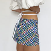 plaid micro mini skirt - extra small