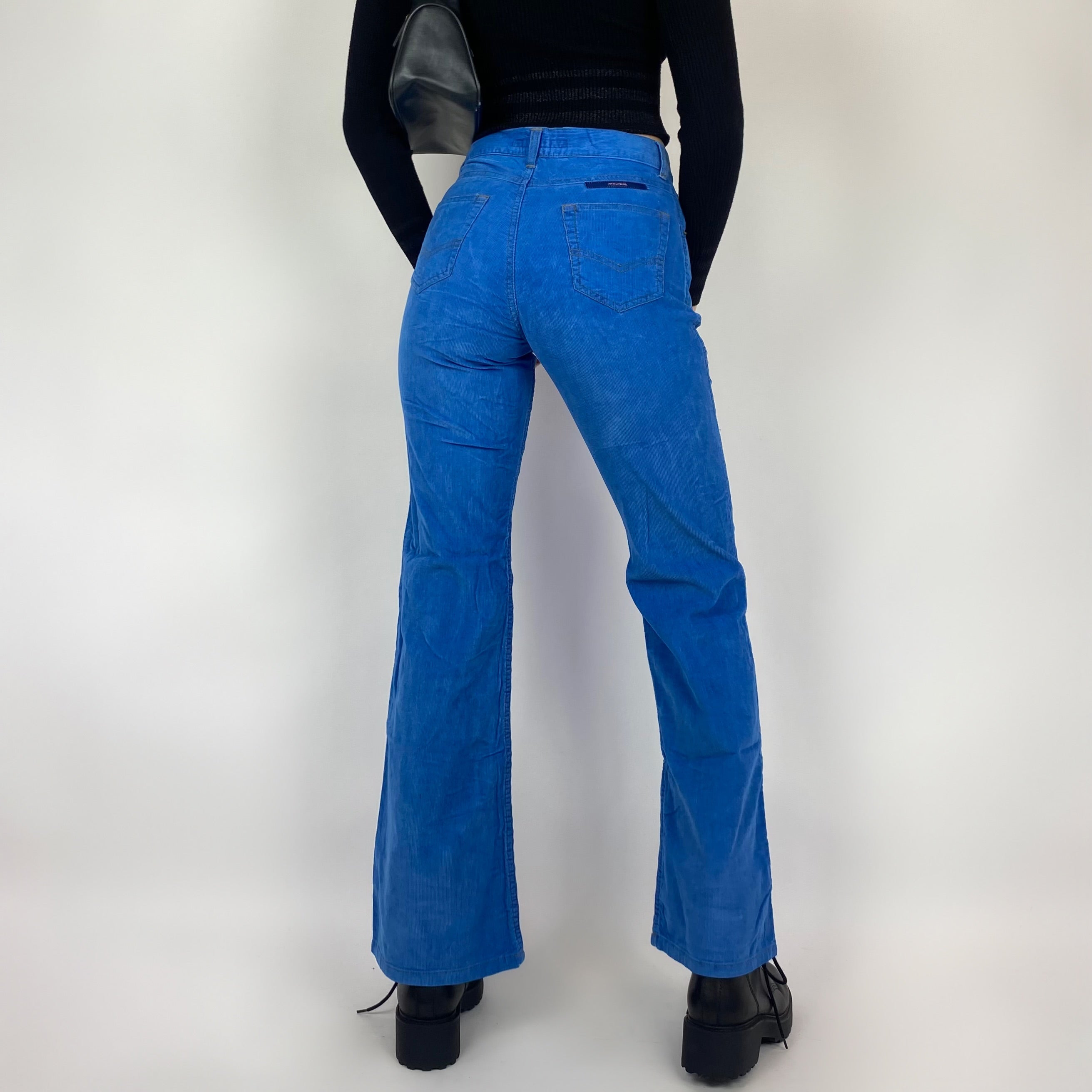 2000s Bright Blue Corduroy High-Rise Pants (S)