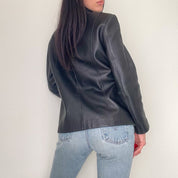 Black Vintage 90s Leather Jacket