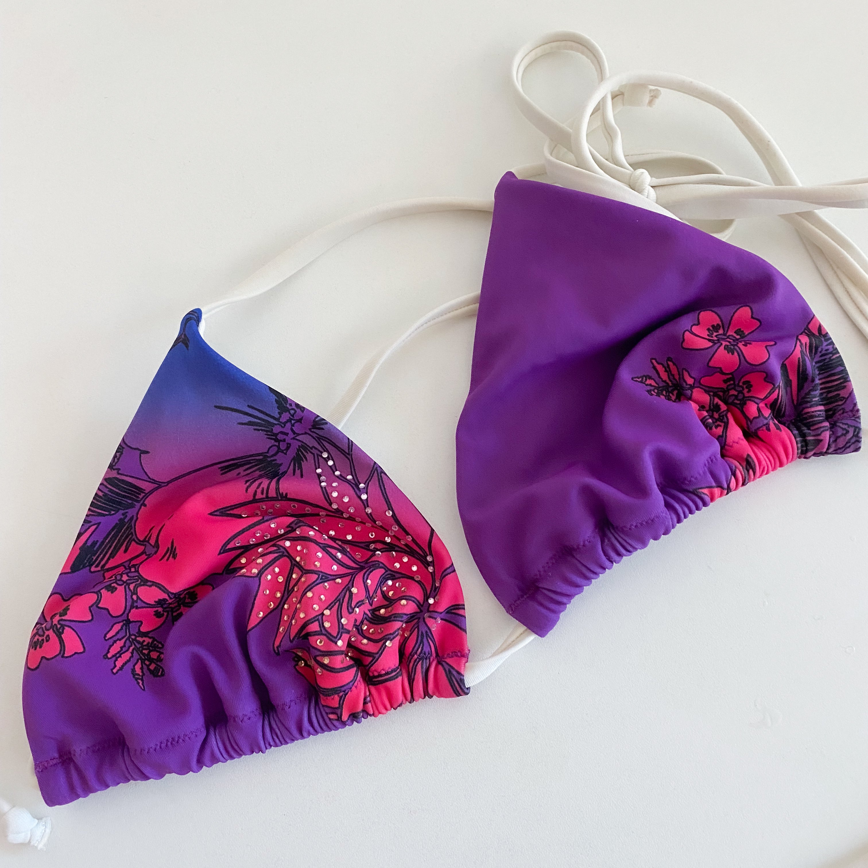 Rhinestone Bikini Top - Small
