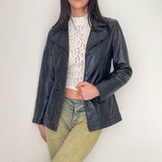 Wilson's 90s Vintage Black Leather Jacket