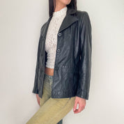 Wilson's 90s Vintage Black Leather Jacket
