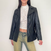 Wilson's 90s Vintage Black Leather Jacket