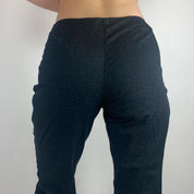 Vintage 90s No Boundaries Black Glitter Pants (28 WAIST)