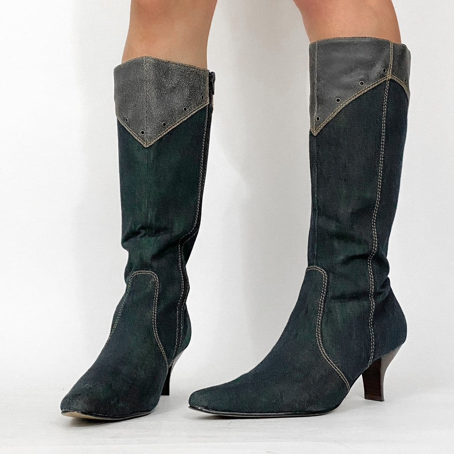 denim boots - size 7.5