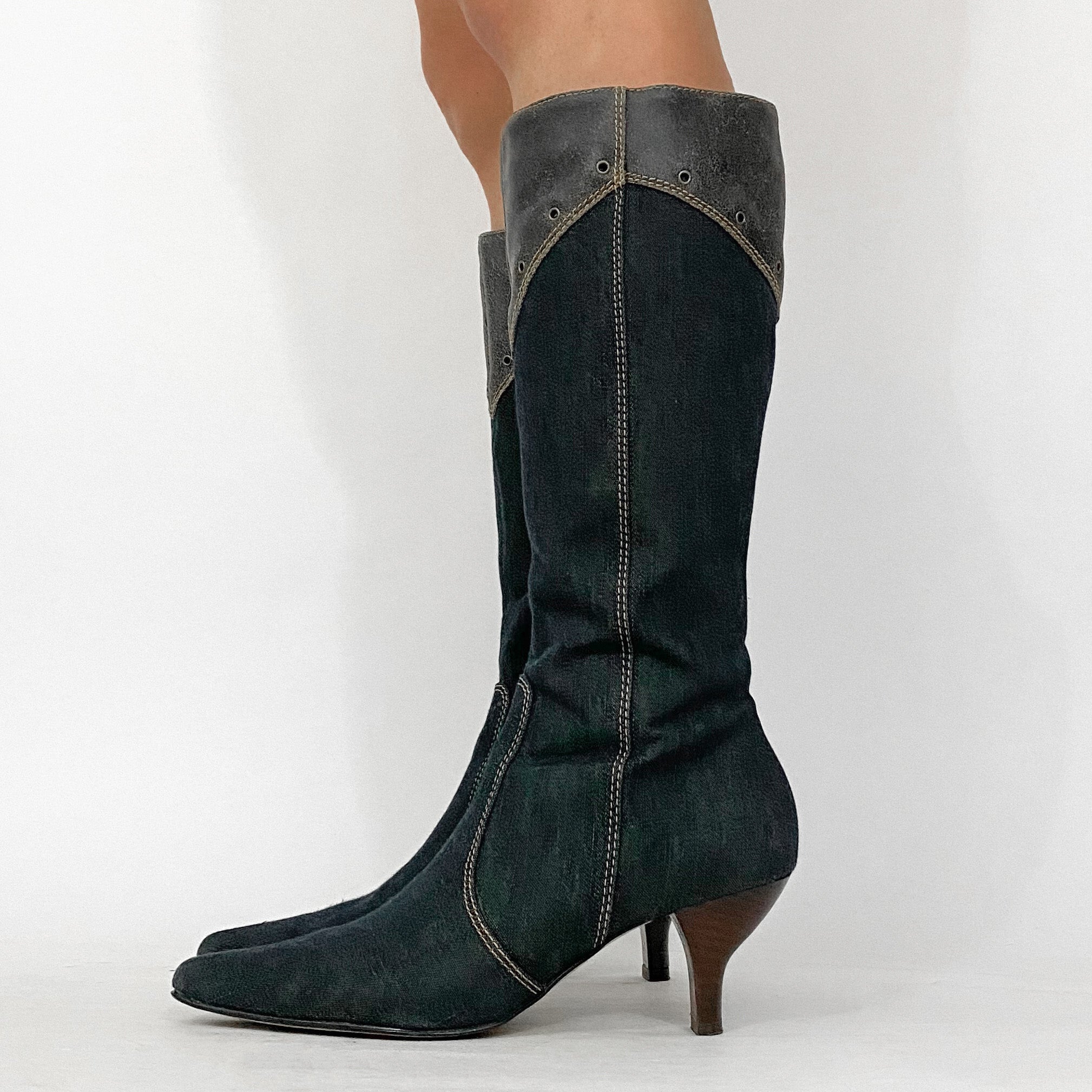 denim boots - size 7.5