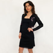 mesh midi dress and cardi set - medium