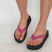 platform thong sandals - size 7