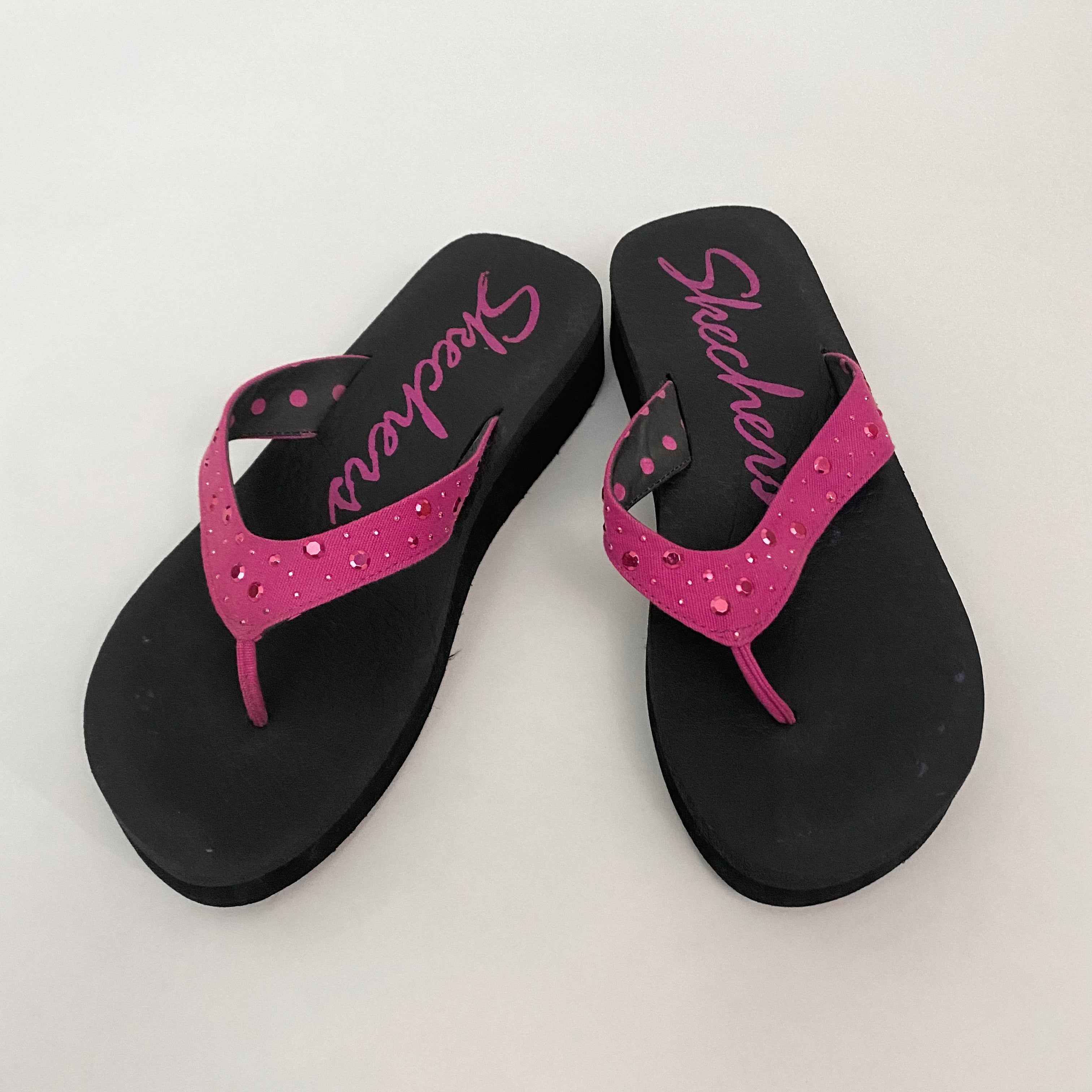 platform thong sandals - size 7