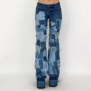 Custom Patchwork Heart Flares