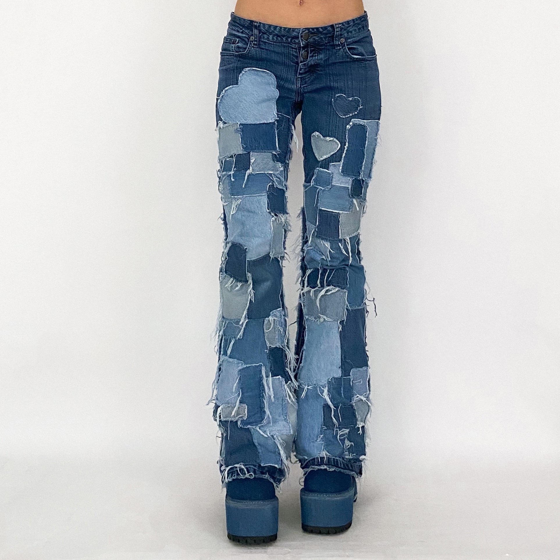Custom Patchwork Heart Flares