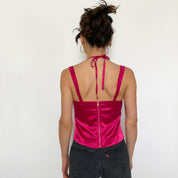 satin bustier top - size 2