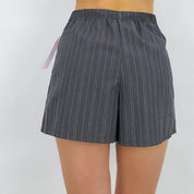 Striped Floral Mini Skort - XS